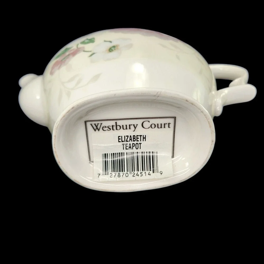 Westbury Court Teapot‎ Elizabeth Pink Floral With Lid Tea Pot Shabby Chic